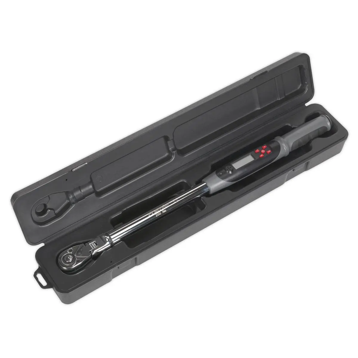 Sealey Premier Angle Torque Wrench Flexi-Head Digital 1/2"Sq Drive 20-200Nm(14.7-147.5lb.ft) - Image 4