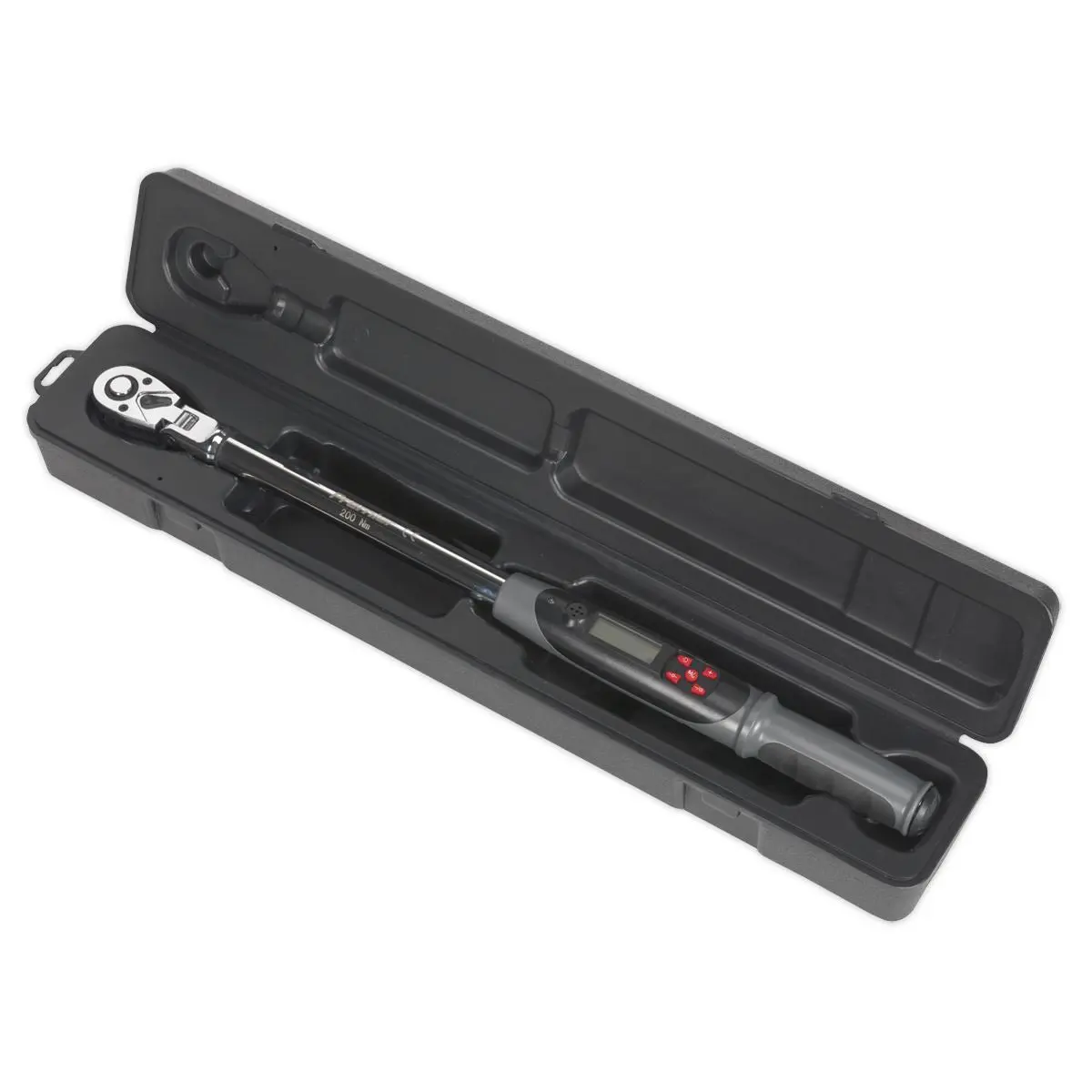 Sealey Premier Angle Torque Wrench Flexi-Head Digital 1/2"Sq Drive 20-200Nm(14.7-147.5lb.ft) - Image 5