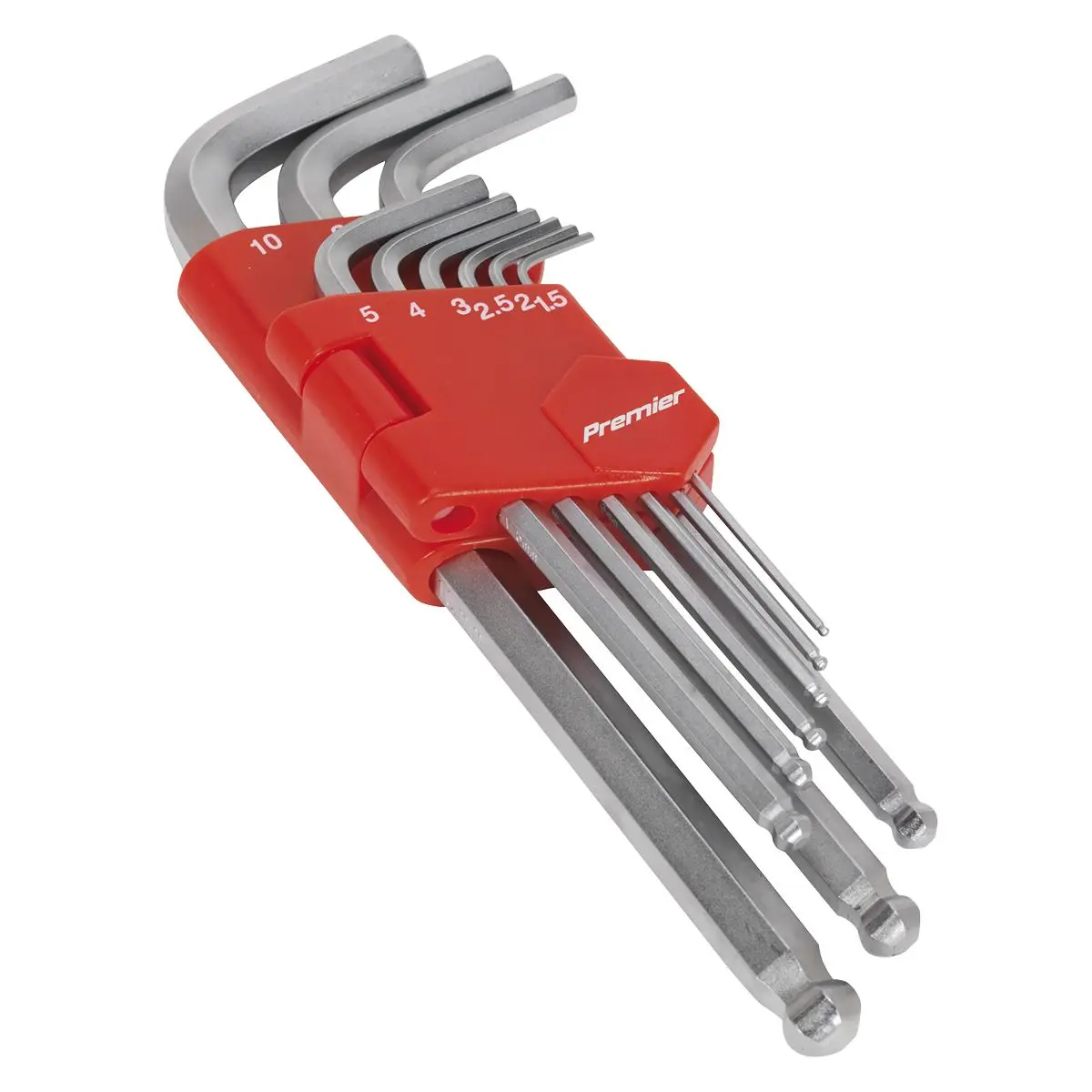 Sealey Premier Ball-End Hex Key Set 9pc Long Metric