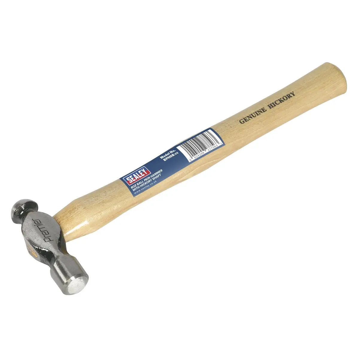 Sealey Premier Ball Pein Hammer 8oz Hickory Shaft