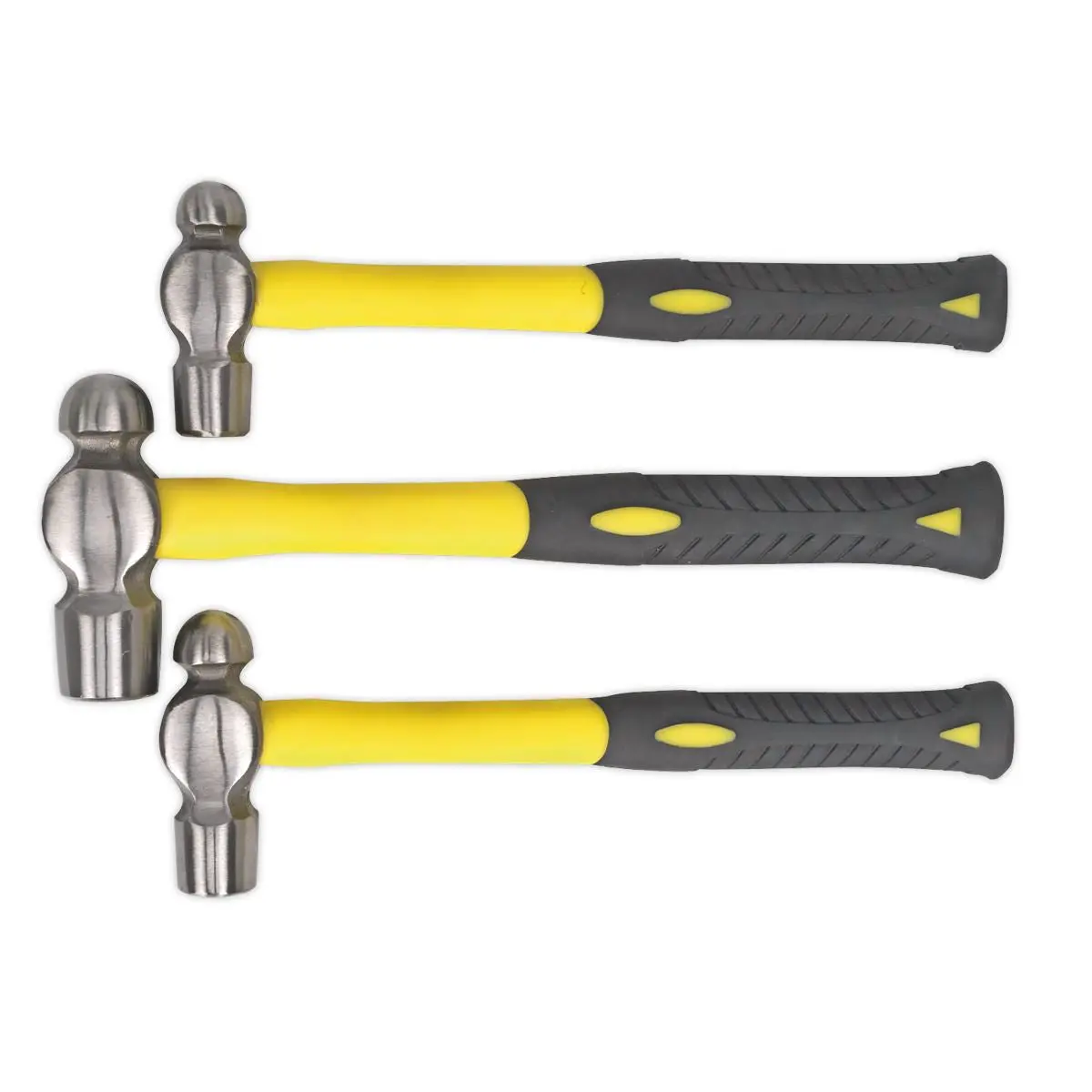 Sealey Premier Ball Pein Hammer Set 3pc with Fibreglass Shafts - Image 3