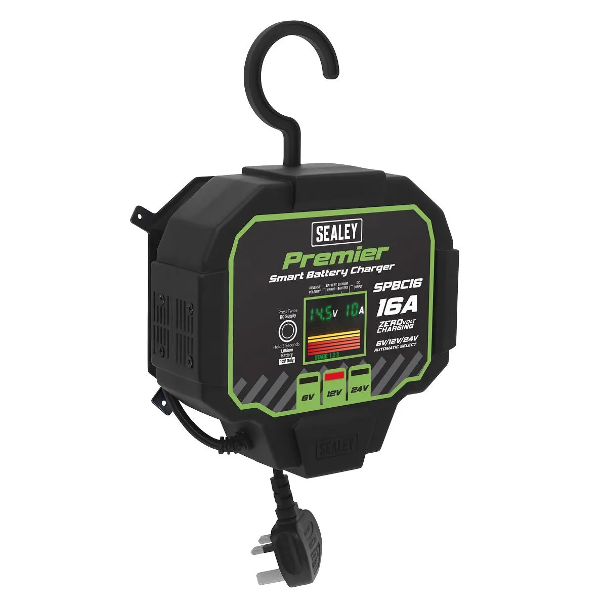 Sealey Premier Battery Maintainer Charger 16A Fully Automatic