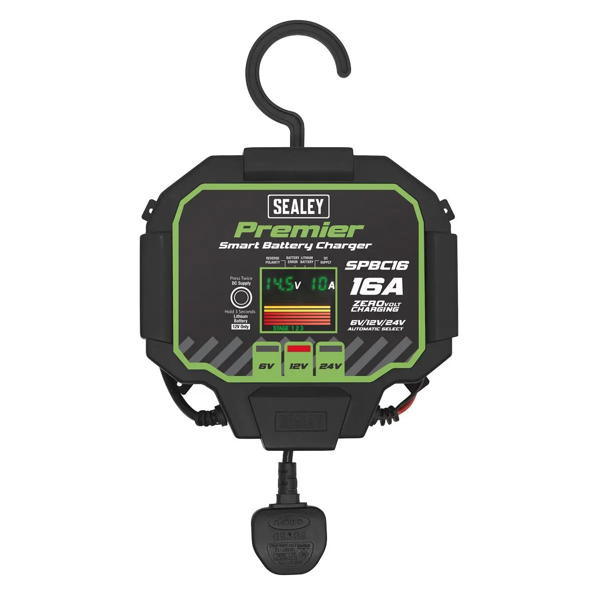 Sealey Premier Battery Maintainer Charger 16A Fully Automatic - Image 6