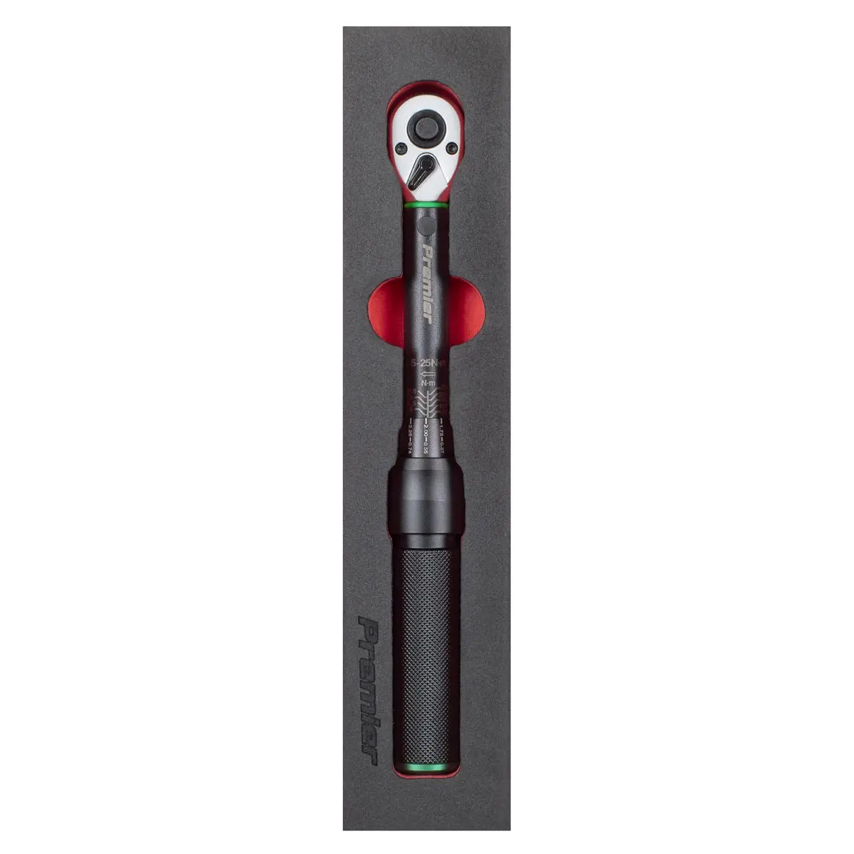 Sealey Premier Black Torque Wrench Micrometer Style 1/4"Sq Drive Calibrated 5-25Nm - Premier Black - Image 3