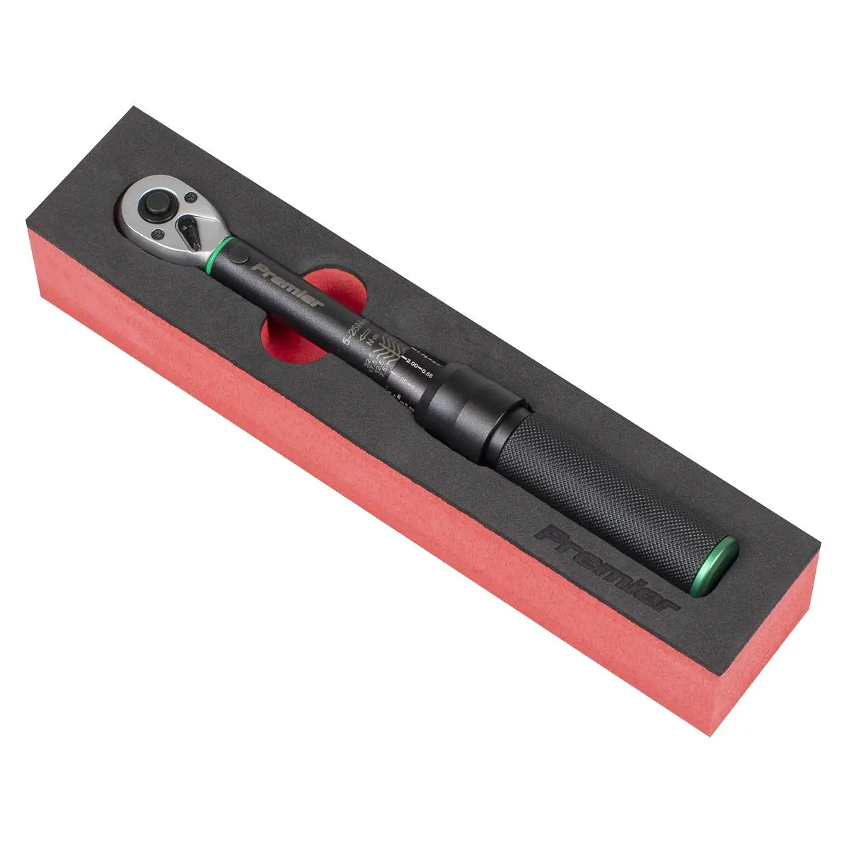Sealey Premier Black Torque Wrench Micrometer Style 1/4"Sq Drive Calibrated 5-25Nm - Premier Black - Image 4