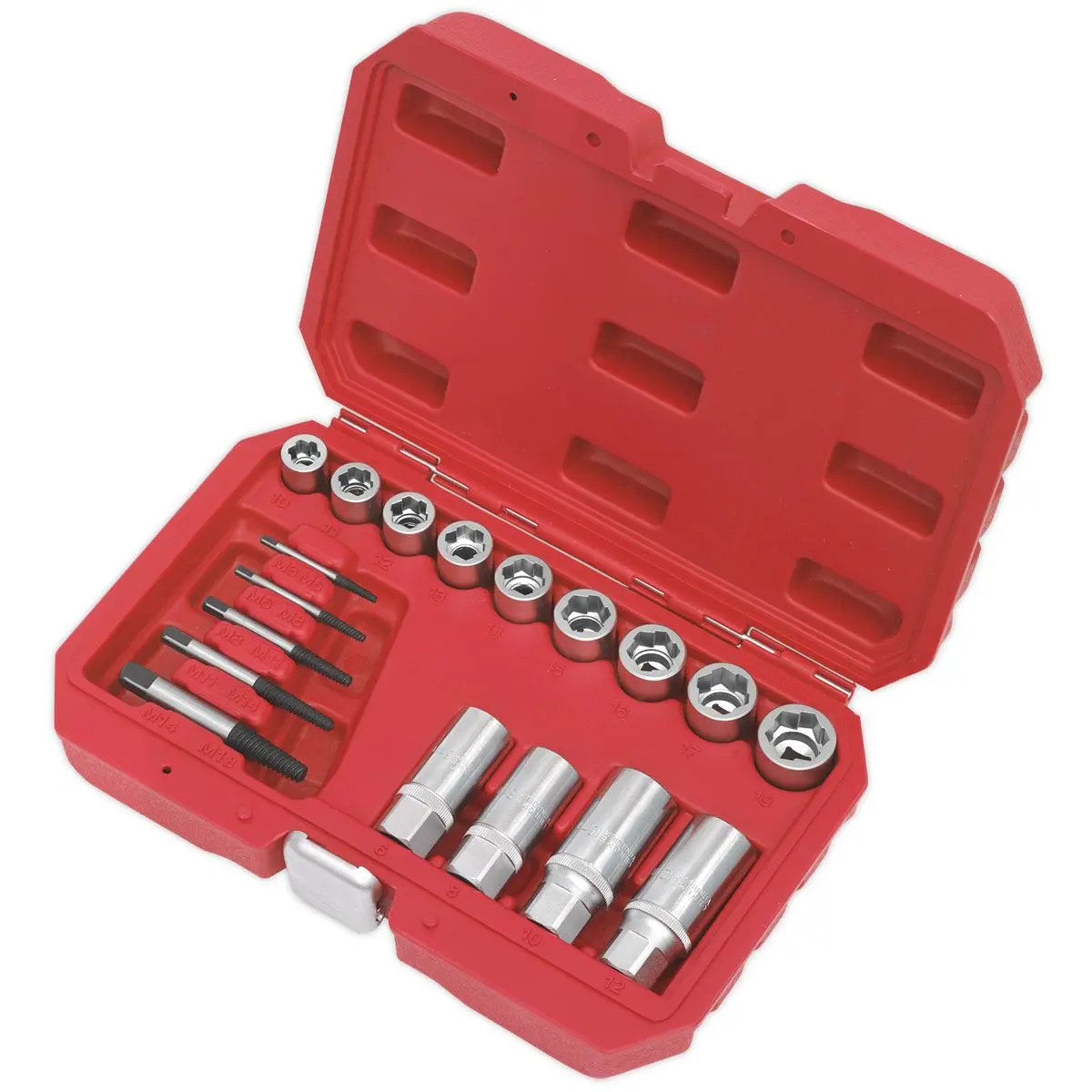 Sealey Premier Bolt, Stud & Screw Extractor Set 18pc - Image 6