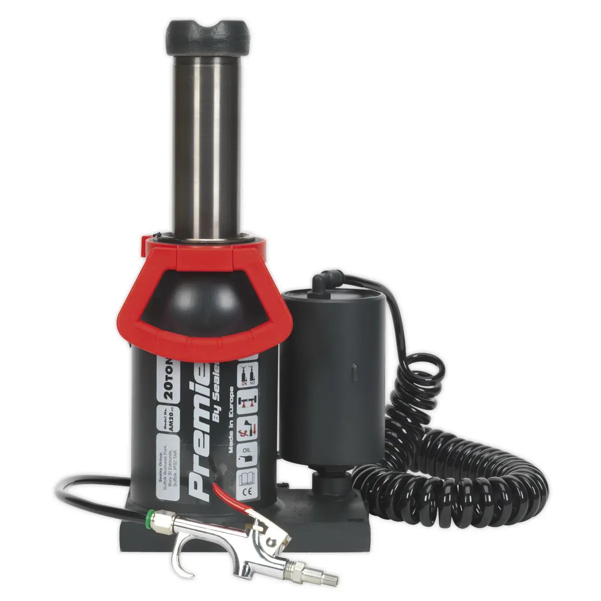 Sealey Premier Premier Manual/Air Hydraulic Bottle Jack 20 Tonne - Image 6