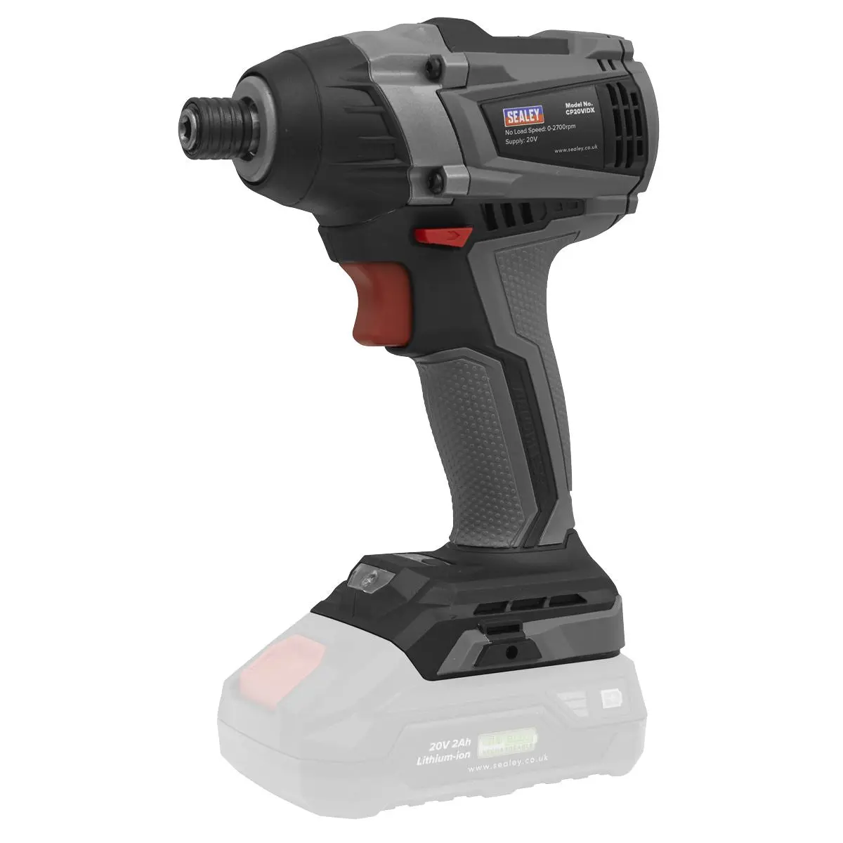 Sealey Premier Brushless Impact Driver Kit 1/4" Hex 20V 2Ah SV20 Series - Image 4