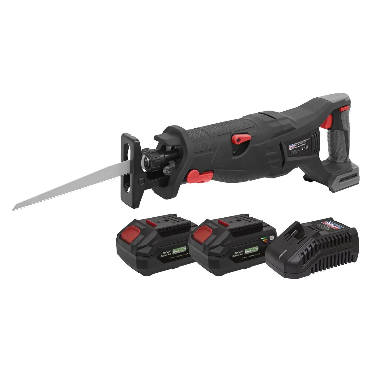 Sealey Premier Brushless Reciprocating Saw 20V 4Ah SV20 Series Kit - 2 Batteries - Image 8