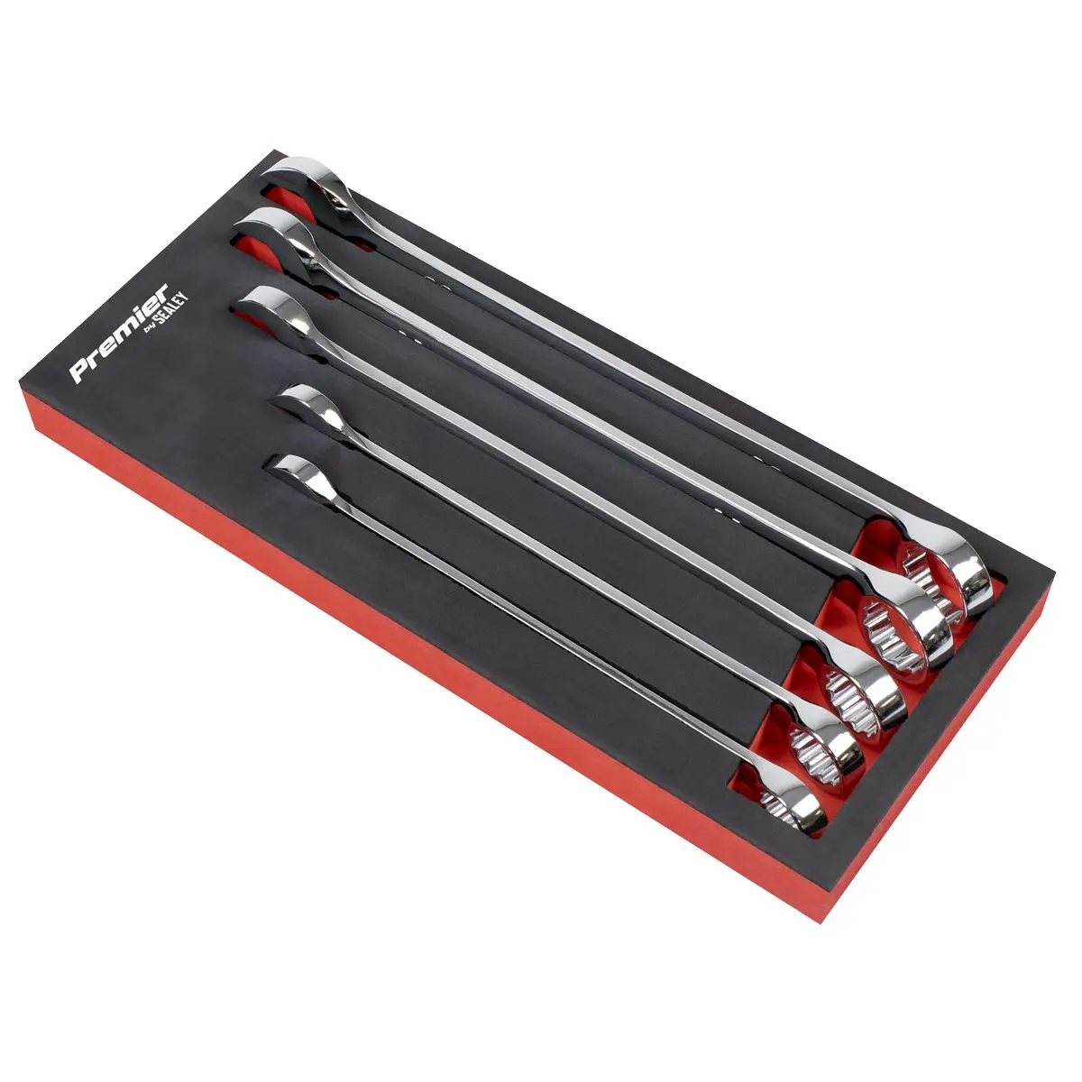 Sealey Premier Combination Spanner Set 5pc Jumbo Metric