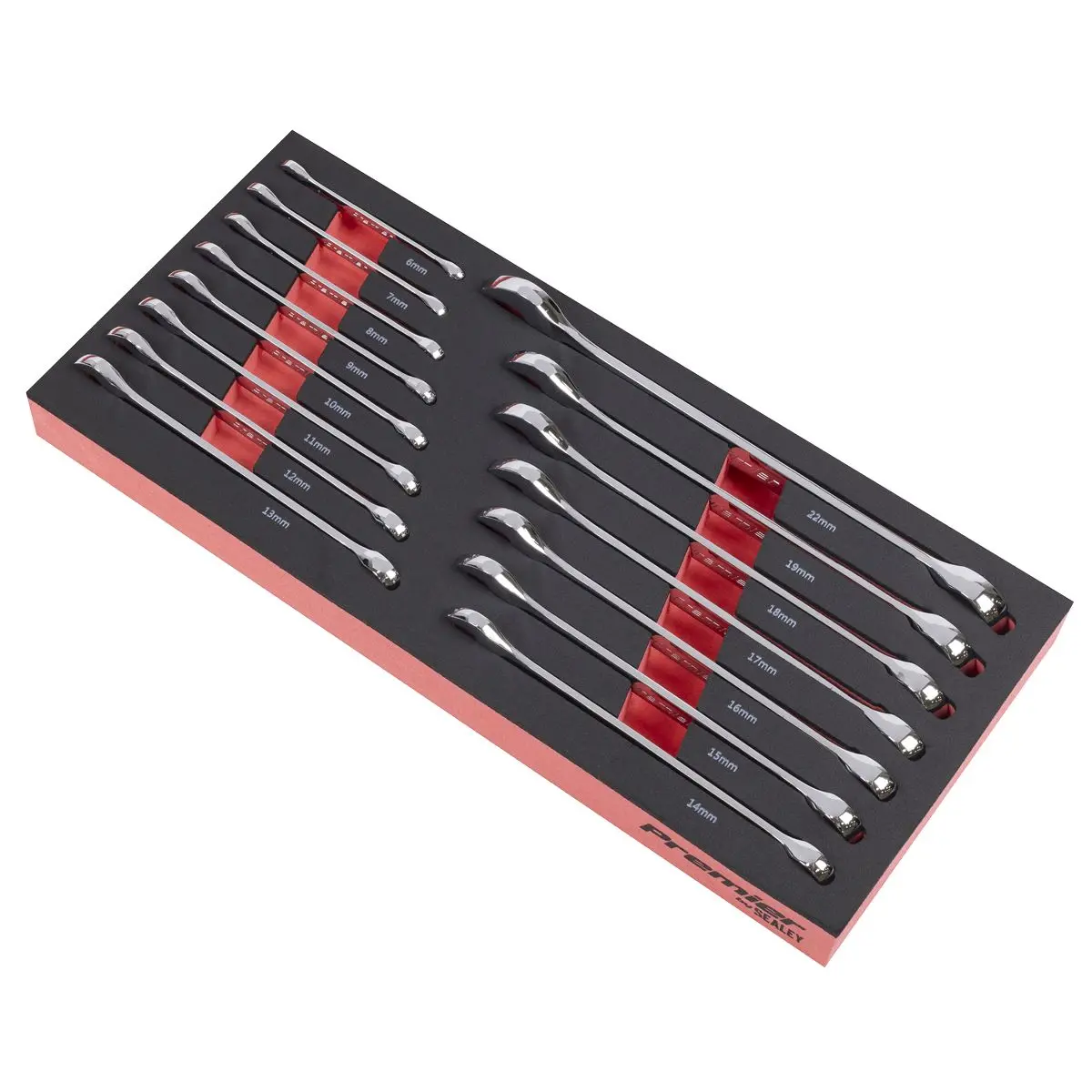 Sealey Premier Combination Spanner Set with Tool Tray 15pc - Image 5