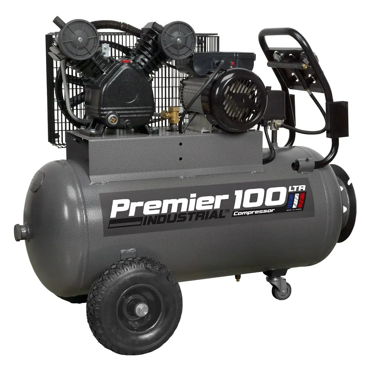 Sealey Premier Industrial Premier 100L Belt Drive Air Compressor with Front Control Panel 3hp - Image 5