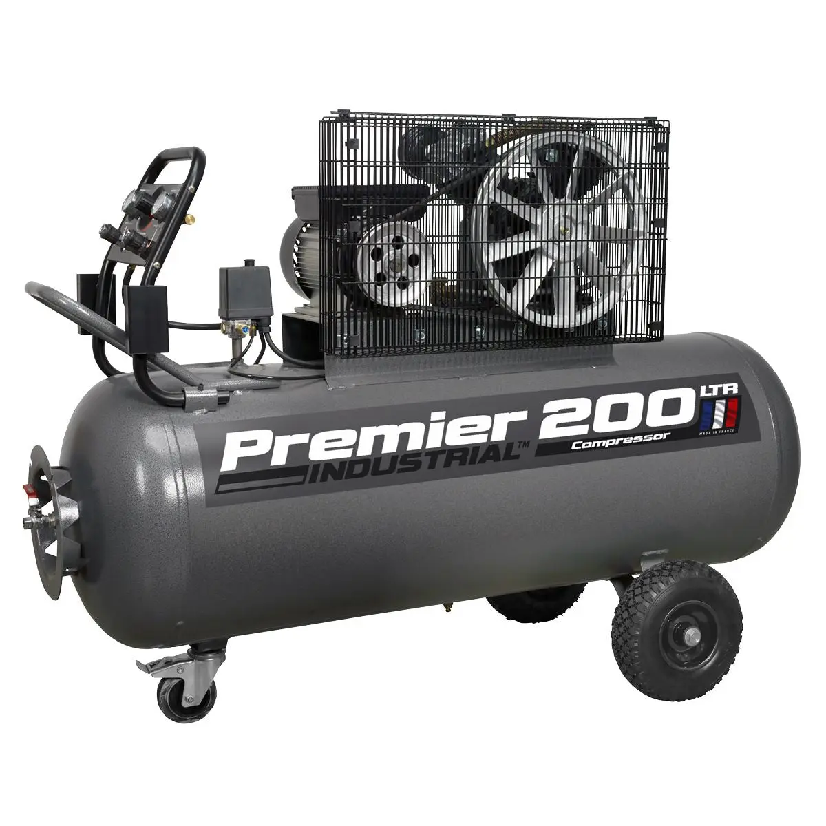 Sealey Premier 200L Belt Drive Air Compressor with Front Control Panel 3hp - Image 2