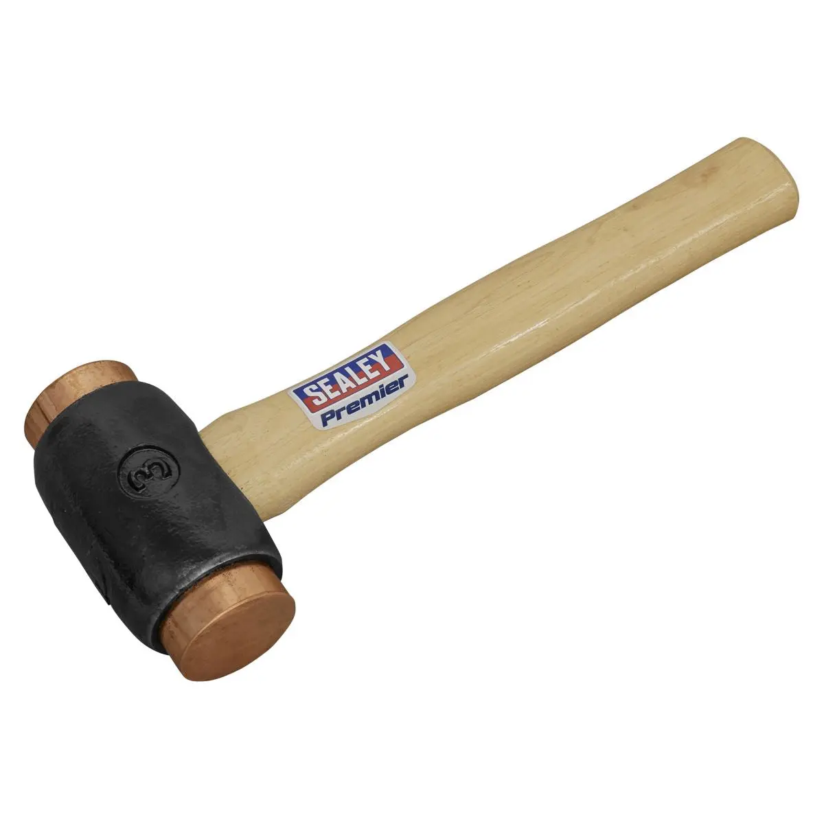 Sealey Premier Copper Faced Hammer 4.3lb Hickory Shaft