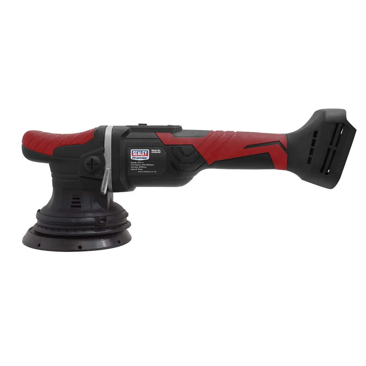 Sealey Premier Cordless Orbital Polisher Ø125mm 20V SV20 Series Lithium-ion - Body Only - Image 3