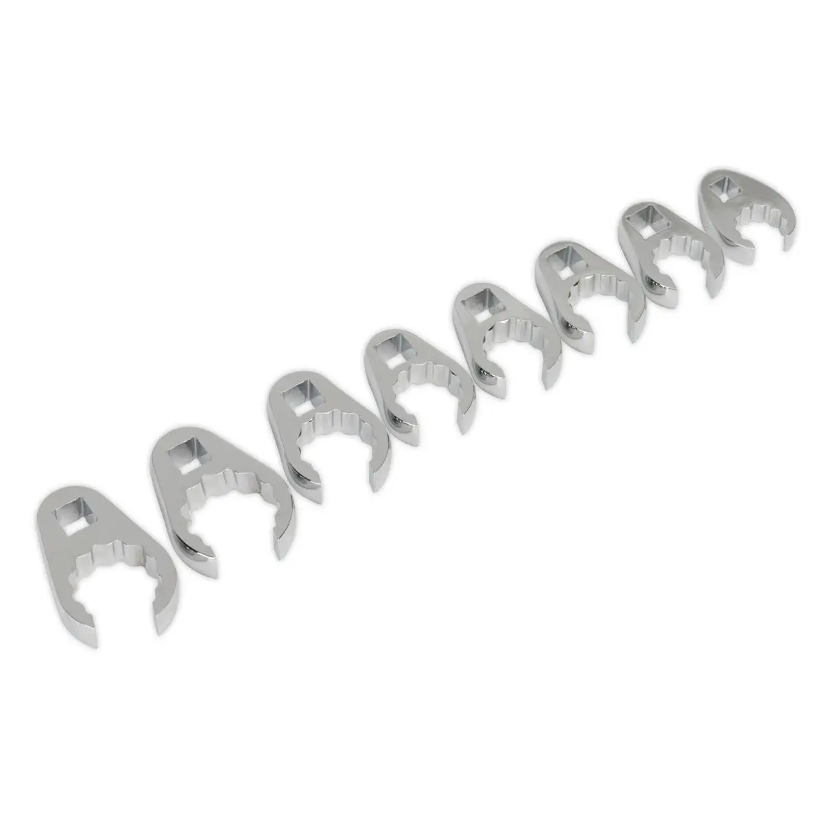 Sealey Premier Crow's Foot Spanner Set 8pc 1/2"Sq Drive Metric