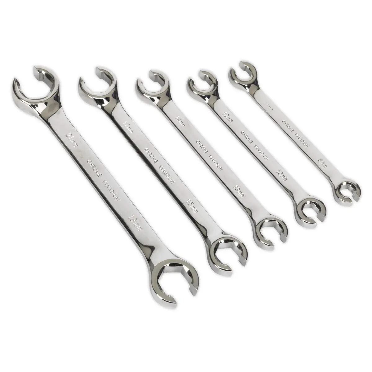 Sealey Premier Flare Nut Spanner Set 5pc Metric