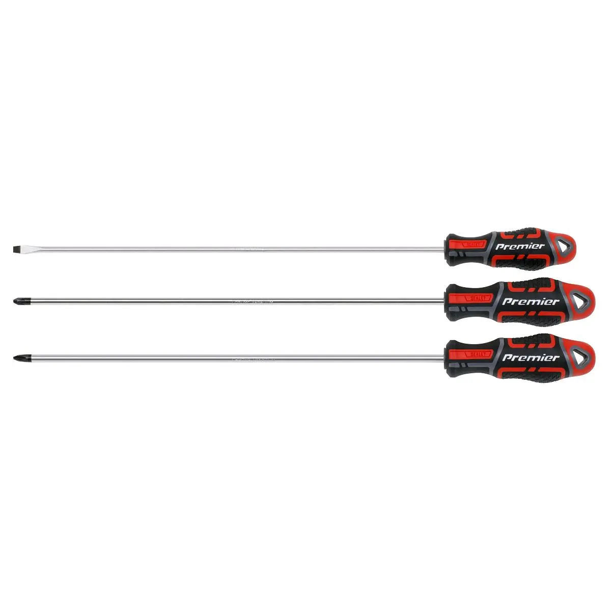 Sealey Premier GripMAX® Screwdriver Set Extra-Long 3pc - Image 10