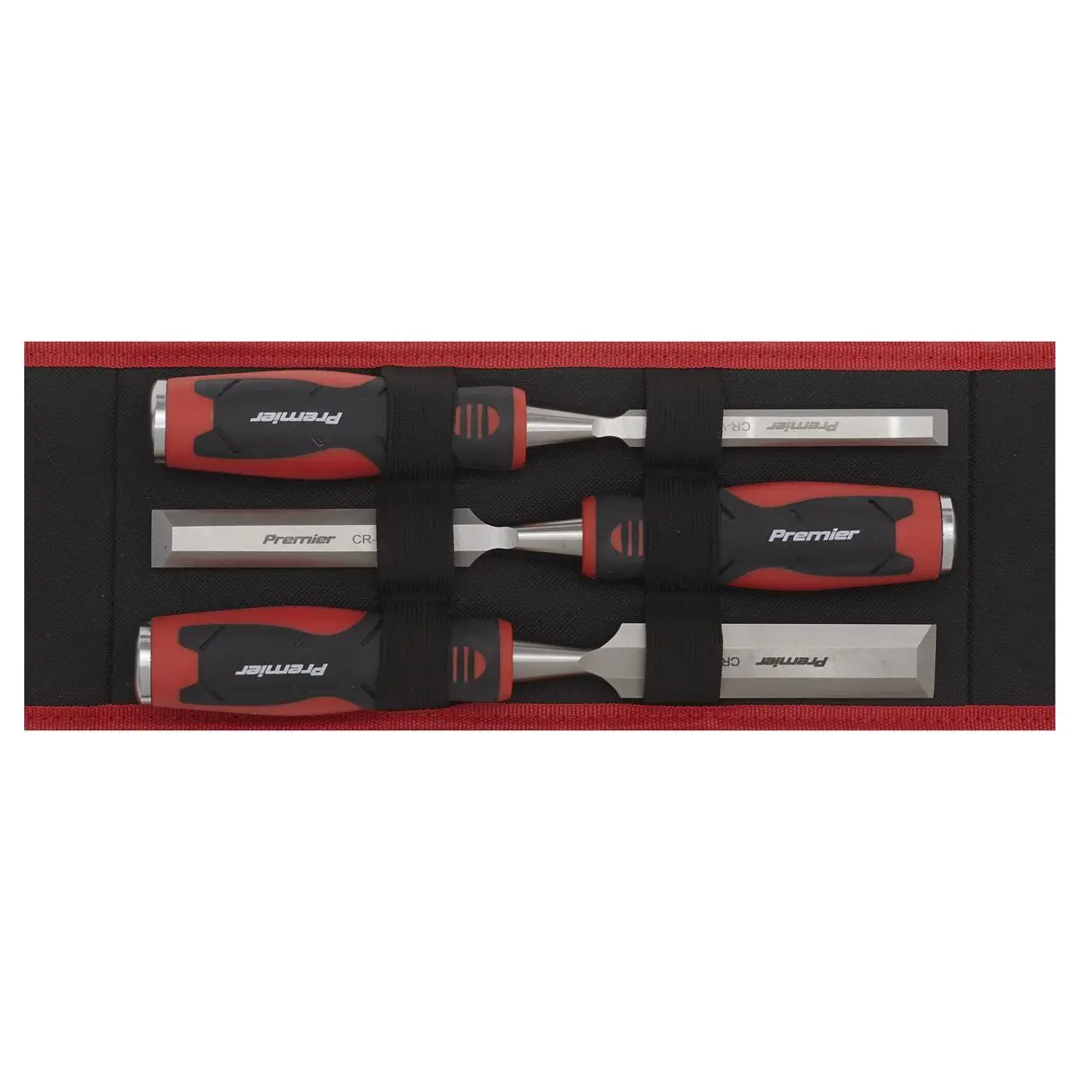 Sealey Premier Hammer-Thru Wood Chisel 3pc Set - Image 6