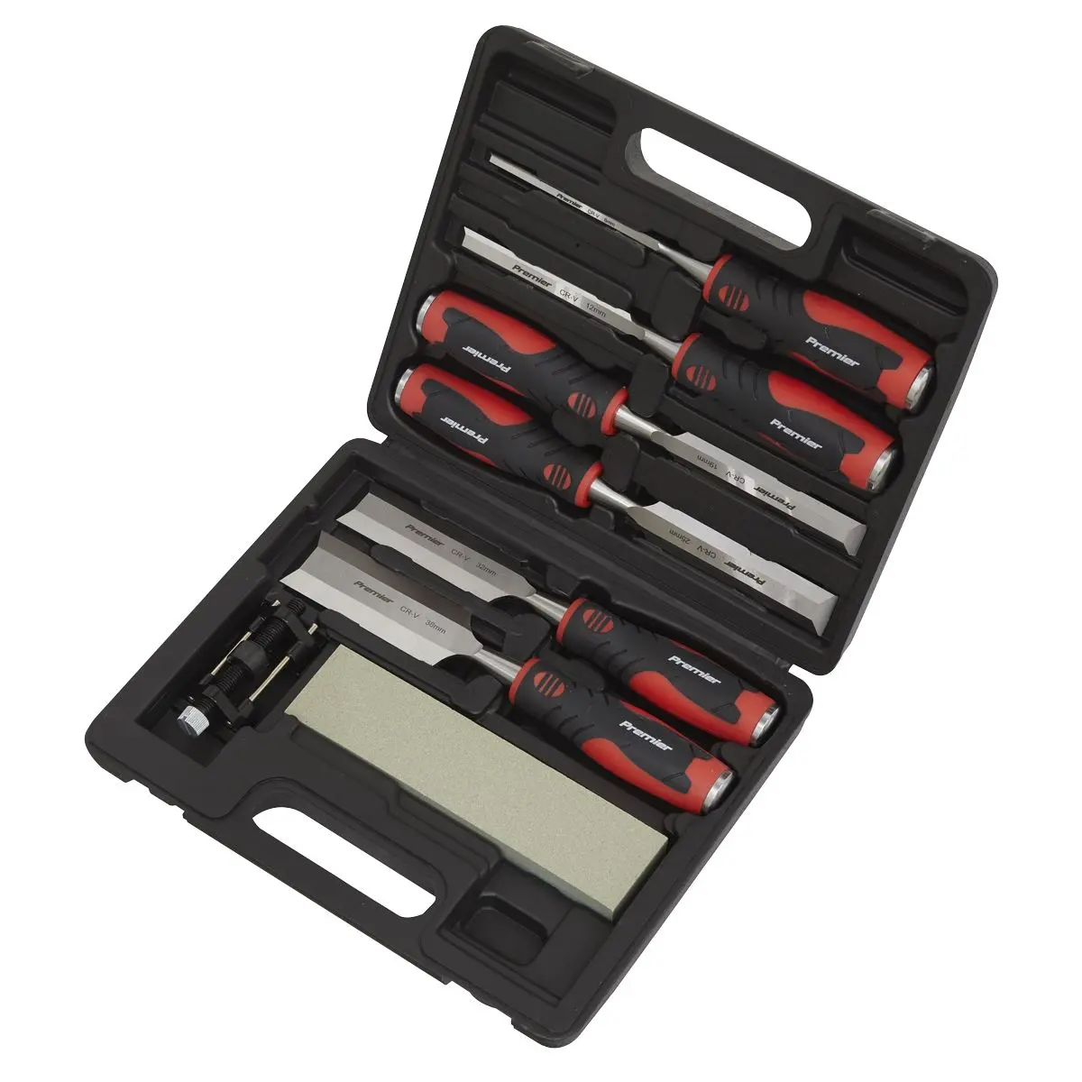 Sealey Premier Hammer-Thru Wood Chisel 8pc Set - Image 4