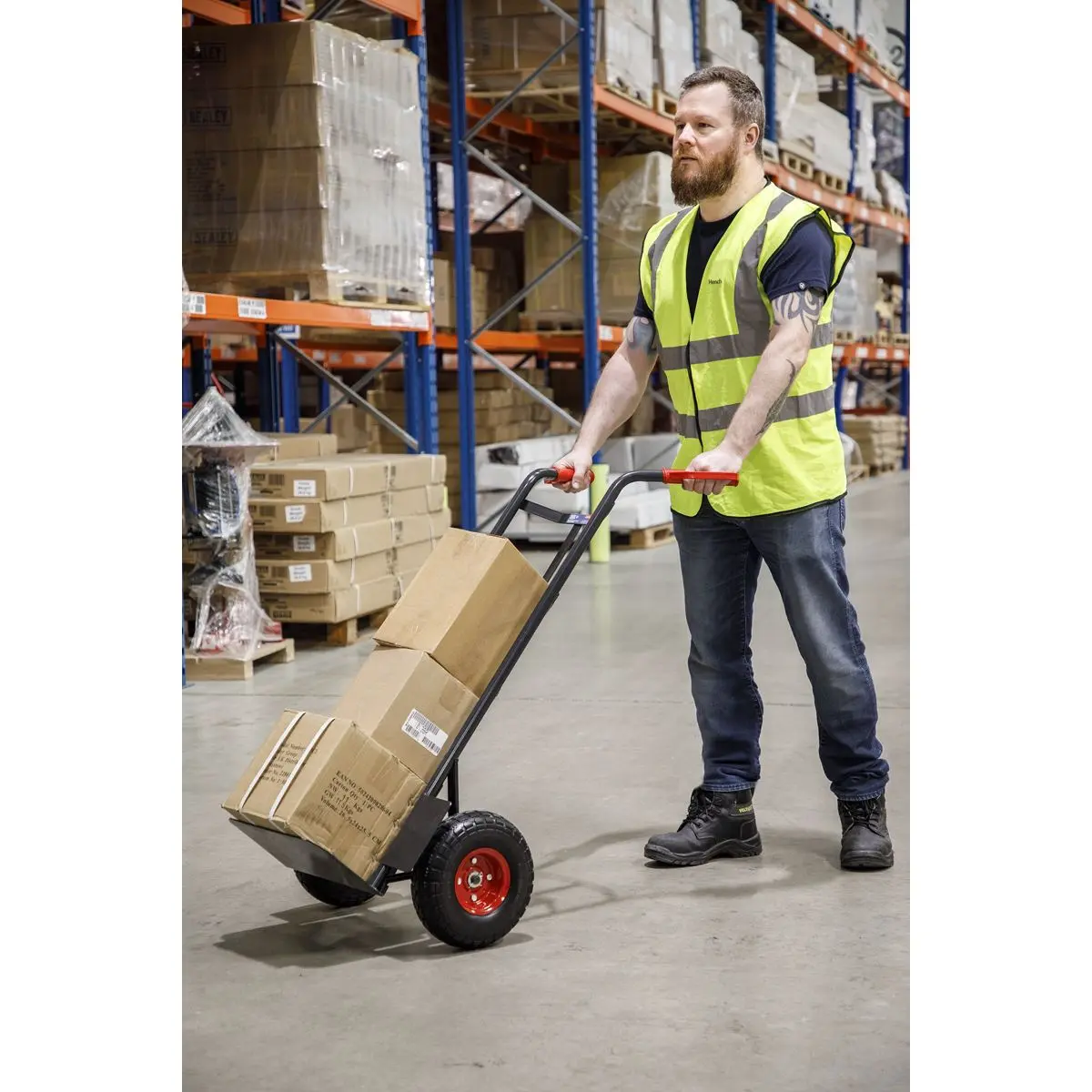 Sealey Premier Heavy-Duty Sack Truck with PU Tyres 250kg Capacity - Image 2