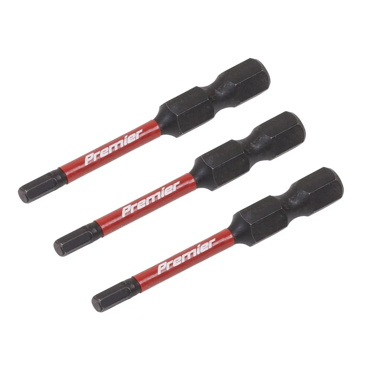 Sealey Premier Hex 3mm Impact Power Tool Bits 50mm - 3pc - Image 2
