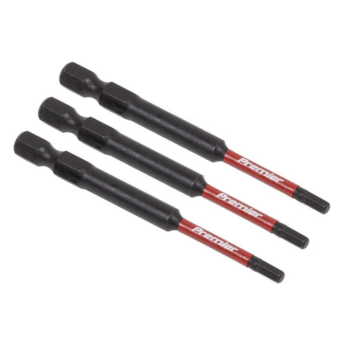 Sealey Premier Hex 3mm Impact Power Tool Bits 75mm - 3pc
