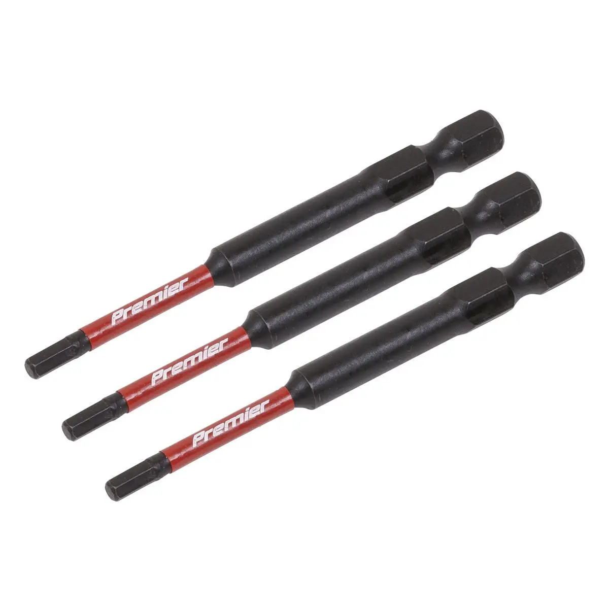 Sealey Premier Hex 3mm Impact Power Tool Bits 75mm - 3pc - Image 3
