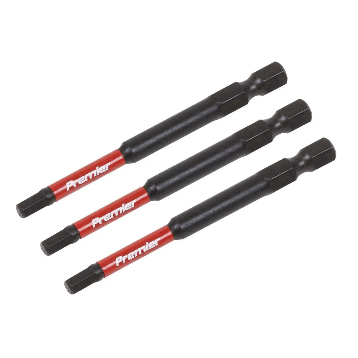 Sealey Premier Hex 4mm Impact Power Tool Bits 75mm - 3pc - Image 2
