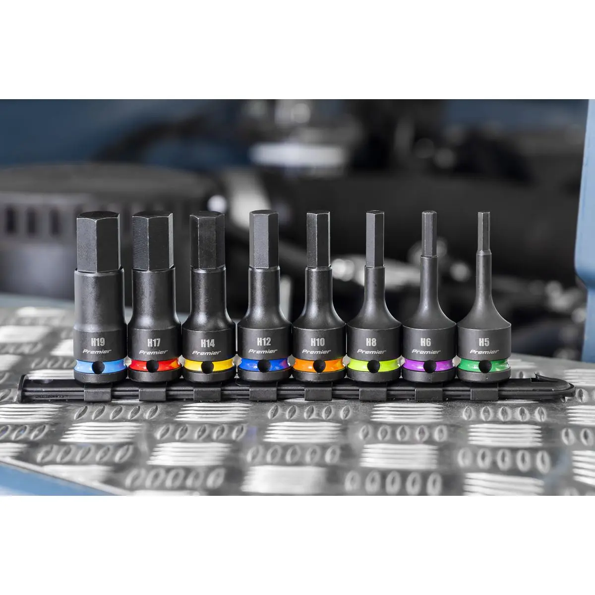 Sealey Premier Hex Impact Socket Bit Set 8pc 1/2"Sq Drive - Image 5