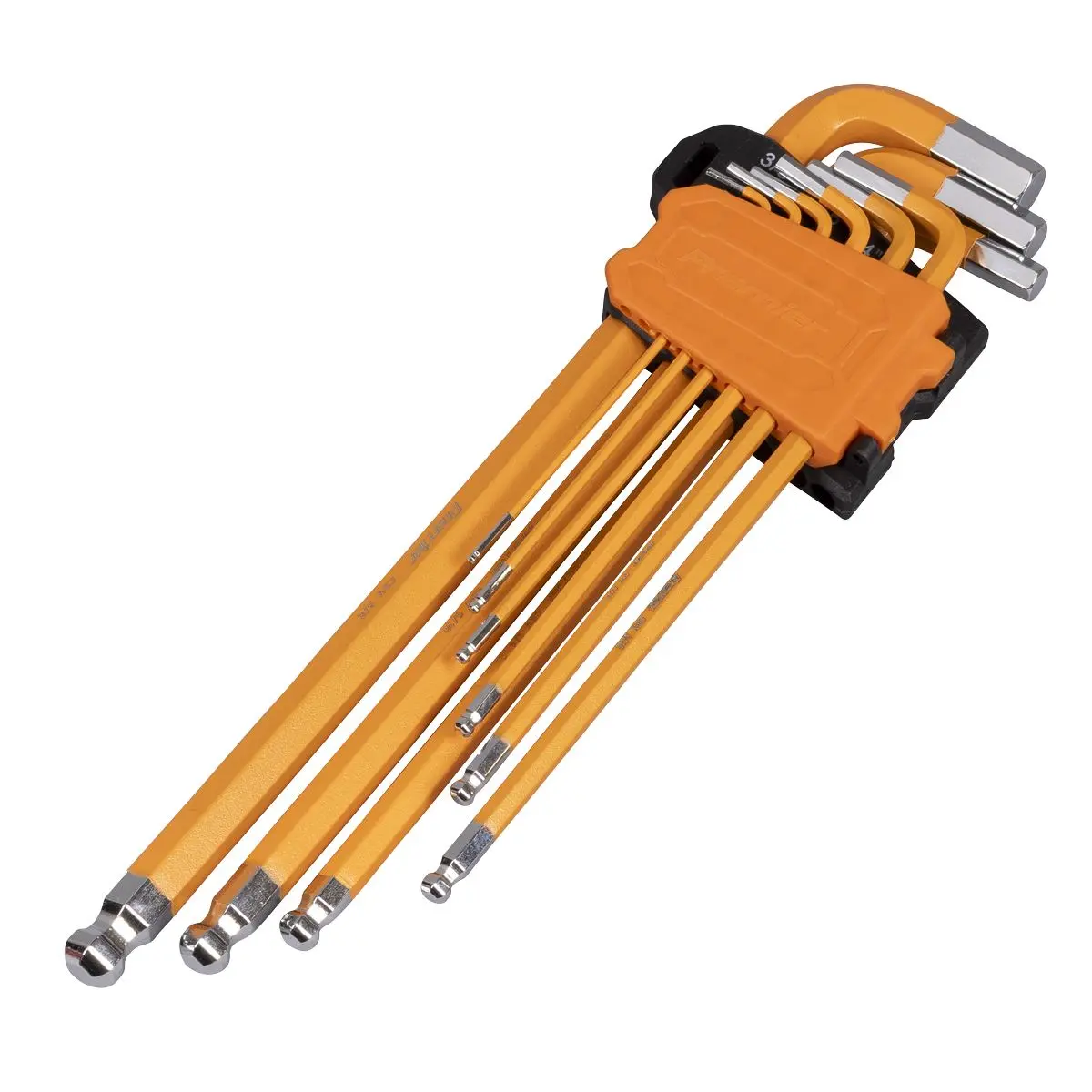 Sealey Premier Hex Key Set Extra-Long Ball-End 9pc - Imperial - Image 2