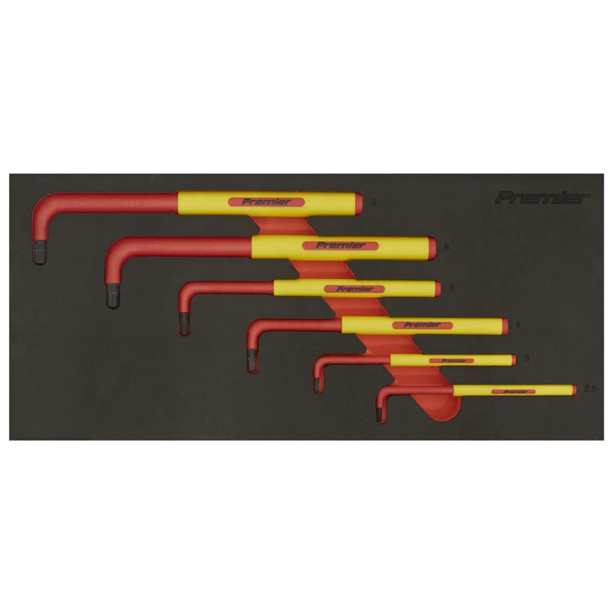 Sealey Premier Hex Key Set with Tool Tray 6pc - VDE Approved - Image 7