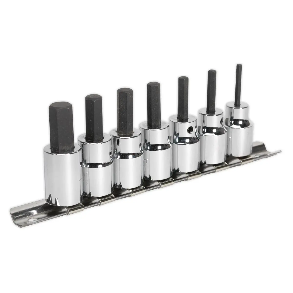 Sealey Premier Hex Socket Bit Set 7pc 3/8"Sq Drive Metric