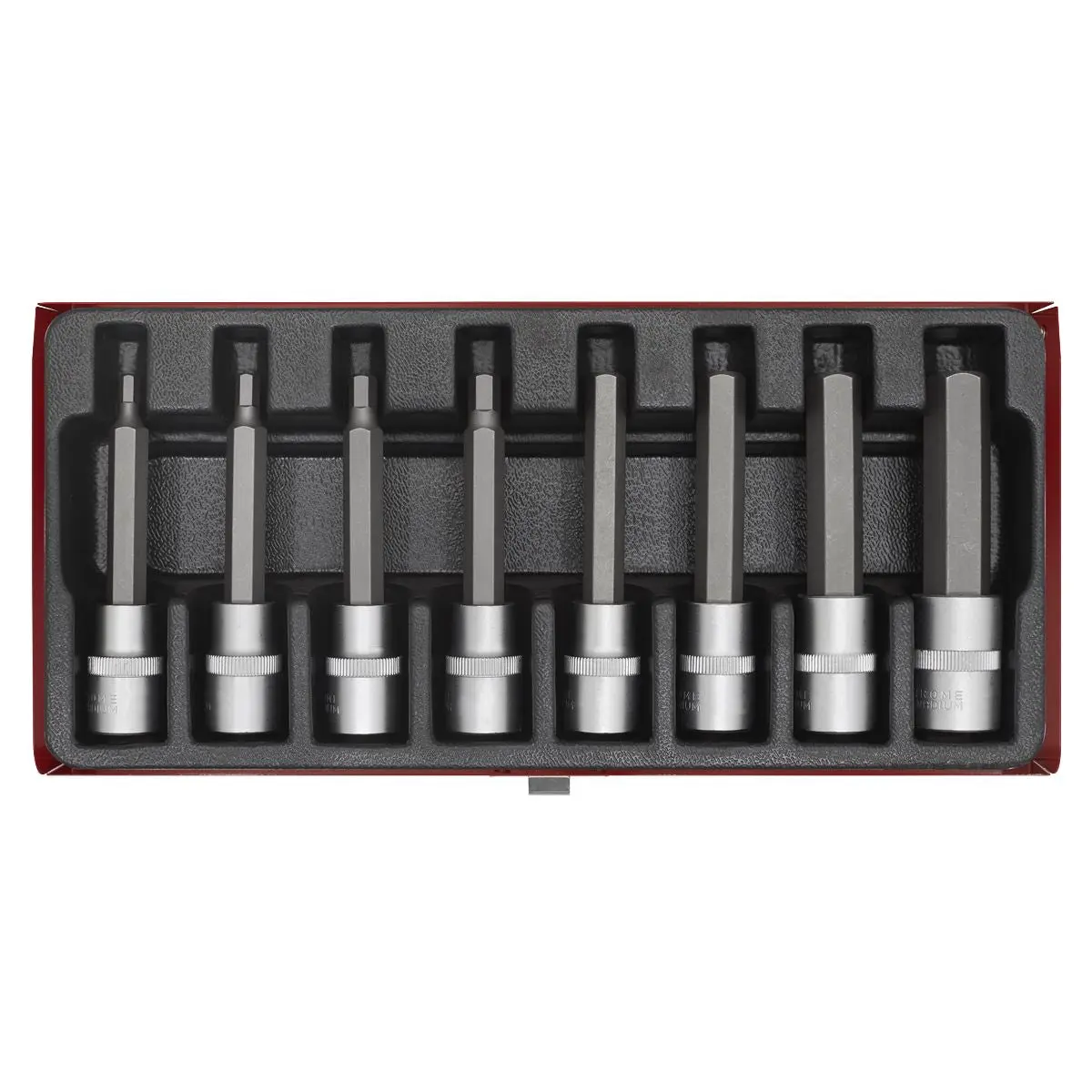 Sealey Premier Hex Socket Bit Set 8pc 1/2"Sq Drive Metric - Image 3