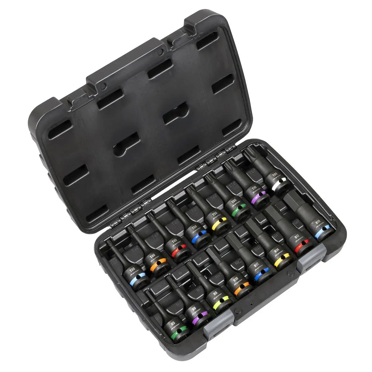 Sealey Premier Hex & TRX-Star* Impact Socket Bit Set 1/2"Sq Drive 16pc