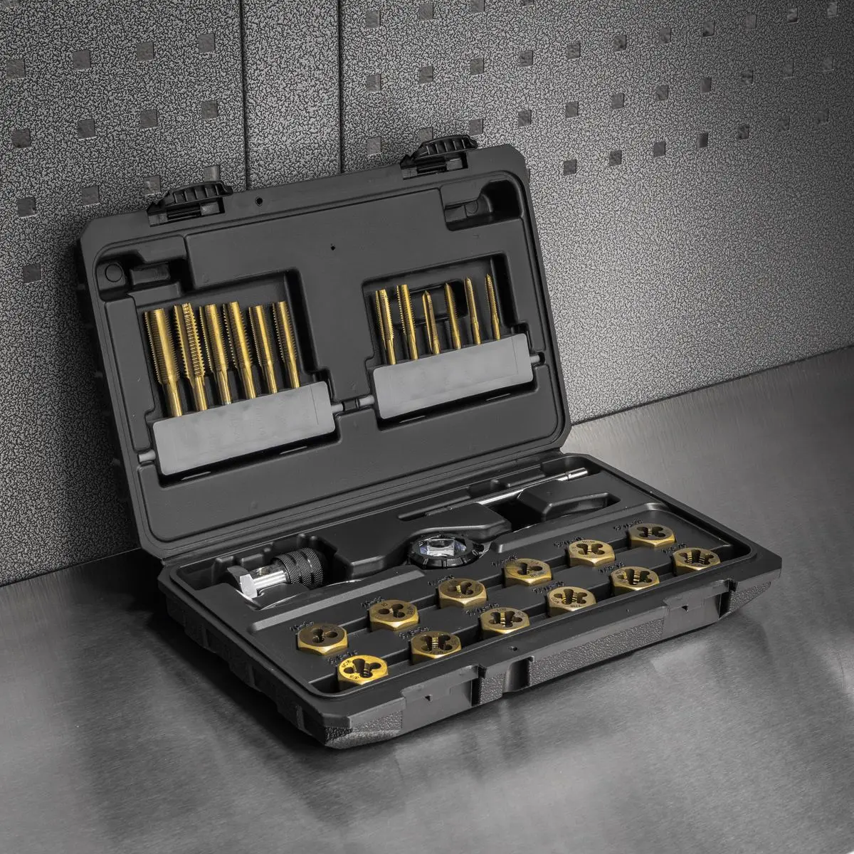 Sealey Premier Hexagonal Tap & Die Set 26pc Hexagonal - SAE/Imperial - Titanium Coated - Image 7