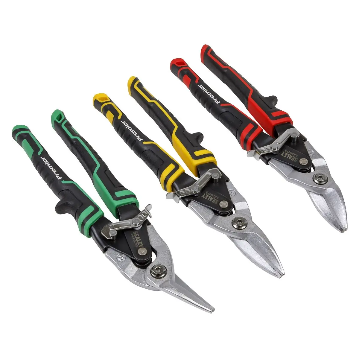 Sealey Premier High Leverage Aviation Tin Snip Set 3pc - Image 2
