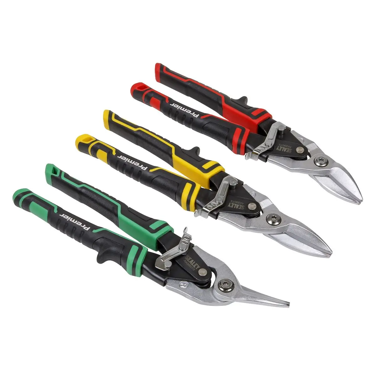 Sealey Premier High Leverage Aviation Tin Snip Set 3pc - Image 3