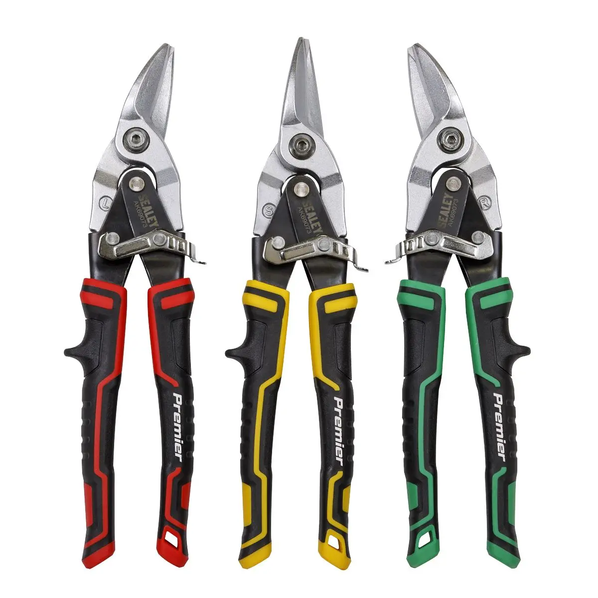 Sealey Premier High Leverage Aviation Tin Snip Set 3pc - Image 4