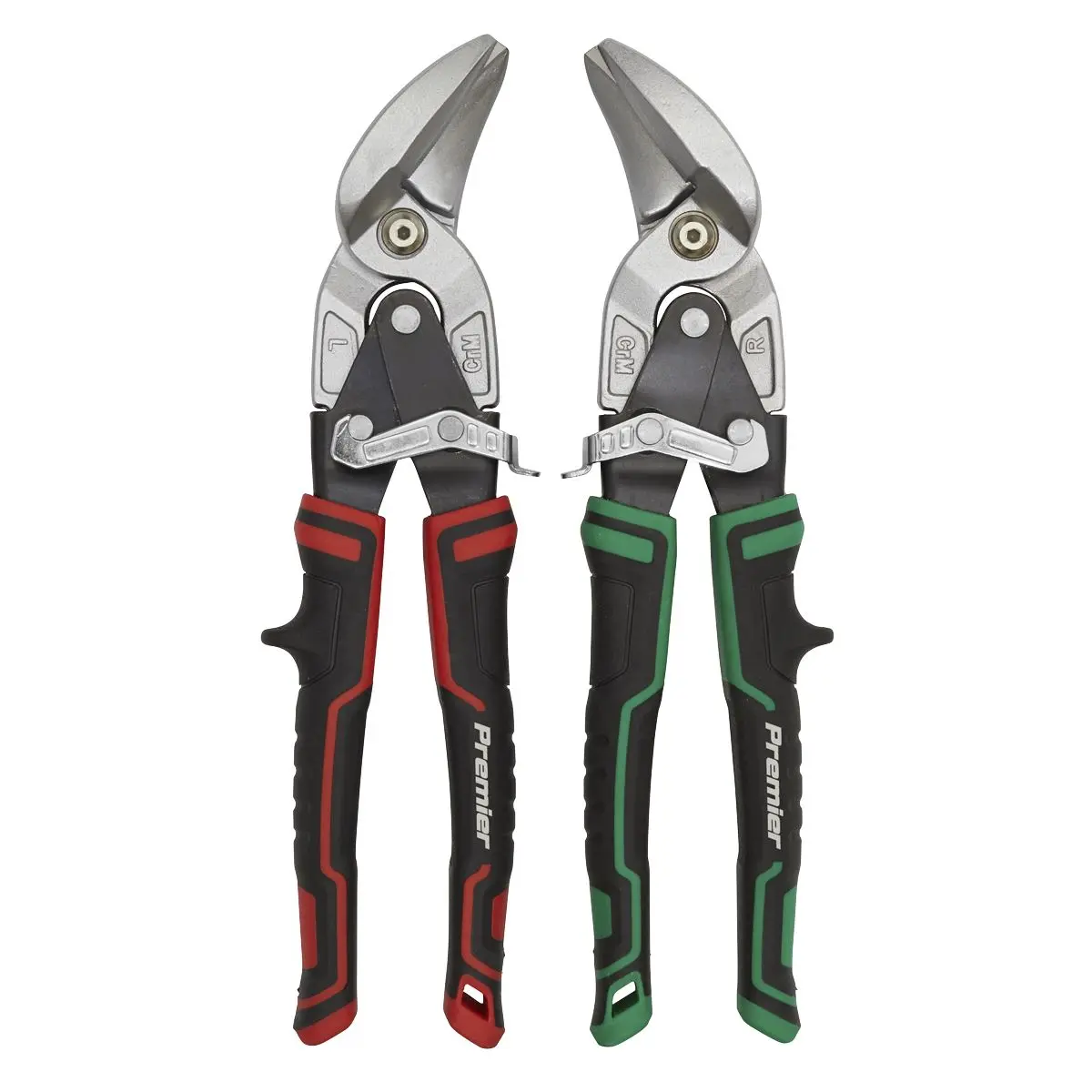 Sealey Premier High Leverage Offset Aviation Tin Snip Set 2pc - Image 2
