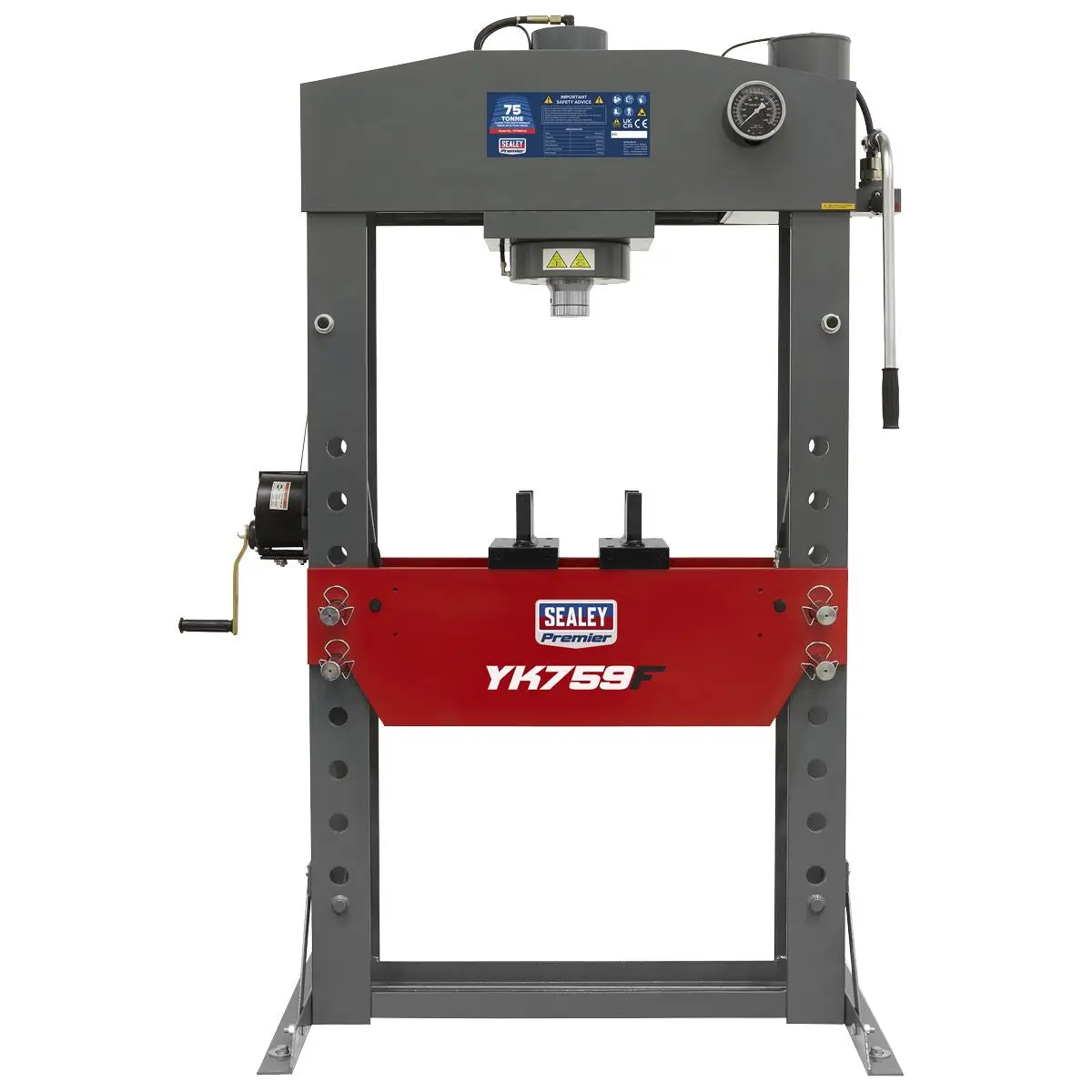 Sealey Premier Premier Hydraulic Floor Type Press 75 Tonne - Image 3