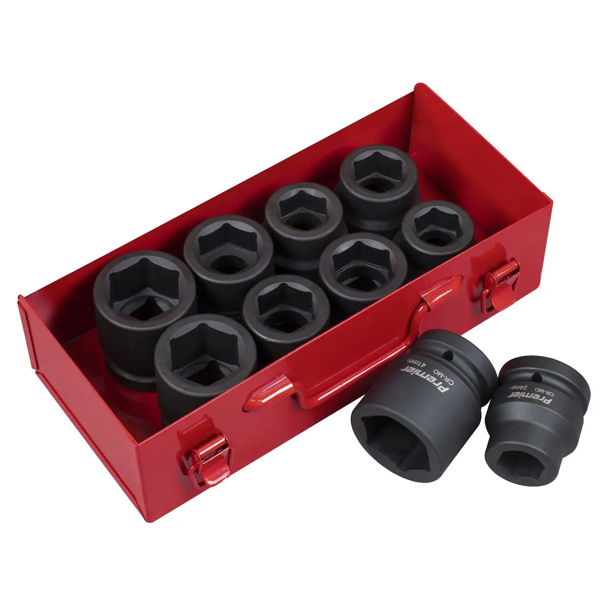 Sealey Premier Impact Socket Set 10pc 1"Sq Drive Metric/Imperial - Image 4