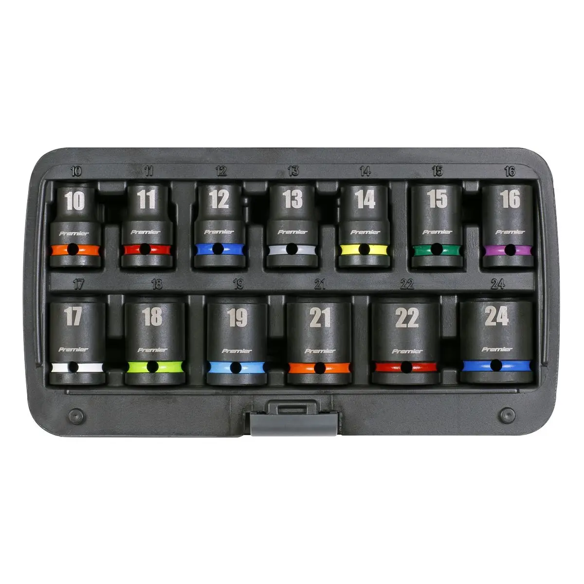 Sealey Premier Impact Socket Set 13pc 1/2"Sq Drive Metric - Image 6