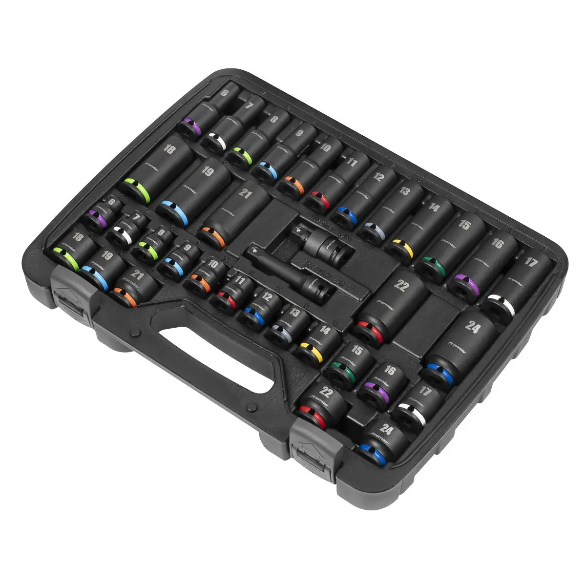 Sealey Premier Impact Socket Set 3/8"Sq Drive 36pc - Image 3
