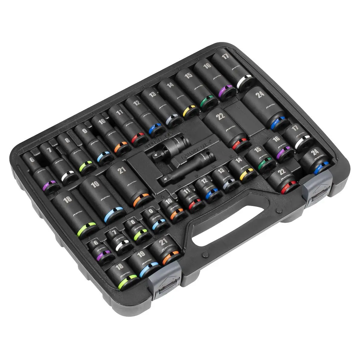 Sealey Premier Impact Socket Set 3/8"Sq Drive 36pc - Image 6