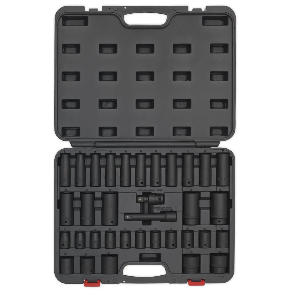 Sealey Premier Impact Socket Set 34pc 1/2"Sq Drive Metric - Image 3