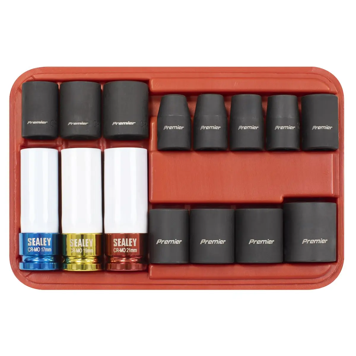 Sealey Premier Impact Socket & Wheel Nut Removal Set 15pc 1/2"Sq Drive - Image 5