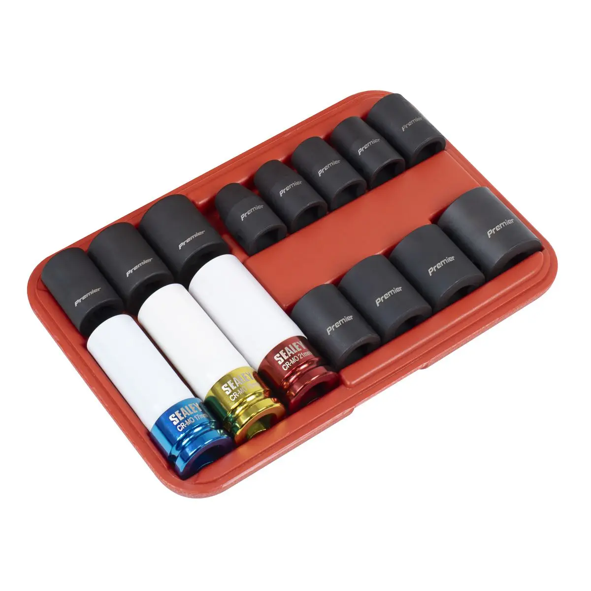 Sealey Premier Impact Socket & Wheel Nut Removal Set 15pc 1/2"Sq Drive - Image 6
