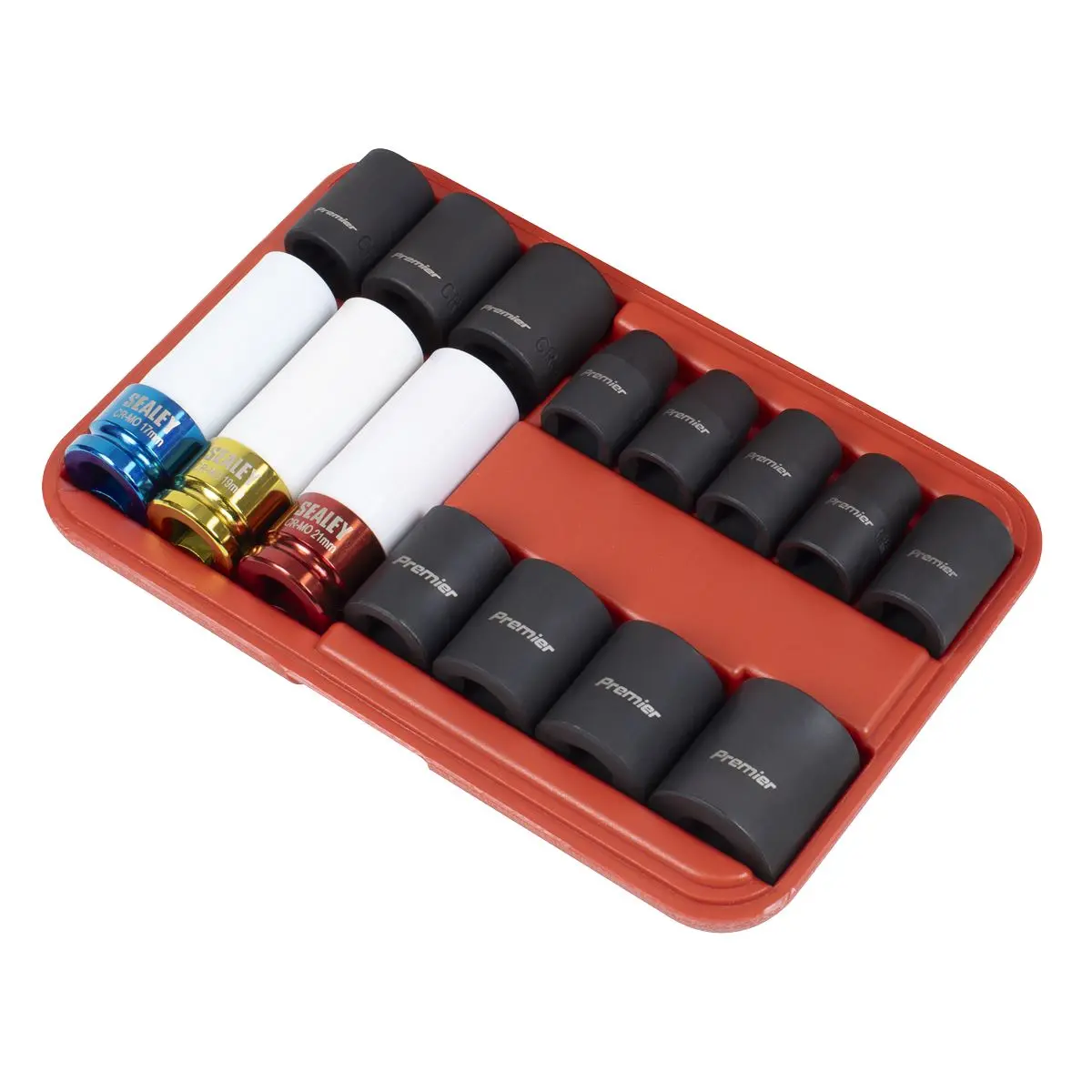 Sealey Premier Impact Socket & Wheel Nut Removal Set 15pc 1/2"Sq Drive - Image 7