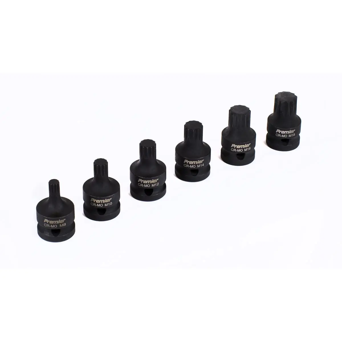 Sealey Premier Impact Spline Socket Bit Set 6pc 1/2"Sq Drive - Image 5
